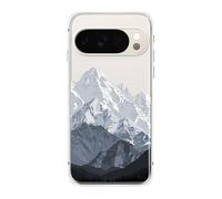 Peachy Life for Google Pixel 10 Pro XL Case, Snow Mountain Pattern Cool Scenic Landscape Nature Design Transparent Soft TPU Protective Clear Case 6.9 inch (Mountain Peak)