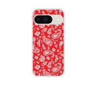 Peachy Life for GP 10 Case, Fun Bandana Style Artistic Paisley Pattern Ethnic Design Soft TPU Protective Case 6.3 inch (Red Bandana, GP 10)