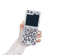Peachy Life for Samsung Galaxy Z Flip 6 Case, Glitter Sparkling Leopard Pattern Animal Print Style Soft TPU Protective Clear Case Compatible with Samsung Galaxy Z Flip 6 (Shiny Leopard)