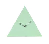 PEACHY LOOPS Modern Triangle Wall Clock MDF Wood, Minimalist Design, Green, 30 cm size, Pack of 1, suitable for Living room, Bed Room, Office and Gifiting (Battery not included)