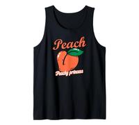 Peachy Princess Cute Peach Fruit Lovers Tank Top