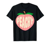 Peachy Retro 70s Georgia Peaches Summer Fruit Value Graphic T-Shirt