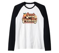 Peachy Vintage Retro Summer Loving Peach Girls Raglan Baseball Tee
