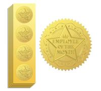 Peacoblue 100Pcs Envelope Gold Foil Seals Self Adhesive Stickers
