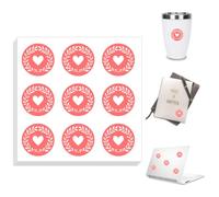 Peacoblue 180pcs Waterproof Self-Adhesive Stickers 2.54x2.54 CM Pink Heart Wreath for Scrapbooking Planner Calendar Journaling Gift Decor Classroom Rewards Laptop, Fun Vinyl Stickers for Students