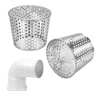 Peacoblue 2 Pack Drain Pipe Vent Cover, PVC Termination Cap Outdoor