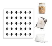 Peacoblue 300pcs Waterproof Self-adhesive Sticker 0.83 x 0.35 Inch Fitness Dumbbell for Scrapbooking Planner Calendar Journaling Gift Decor Classroom Reward Laptop, Fun Vinyl Sticker for Student Adult