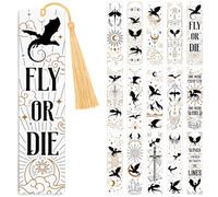 Peacoblue 30pcs UV DTF Bookmarks Wraps Transfer Stickers Magic and Dragons for Women Men Reading, Waterproof Bookmarkers Decal(No Blank Bookmarks) for Acrylic Plastic Metal Blank Bookmark