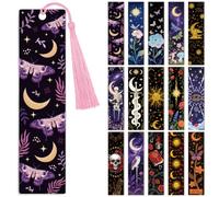 Peacoblue 30pcs UV DTF Bookmarks Wraps Transfer Stickers Mysterious Elements for Women Men Reading, Waterproof Bookmarkers Decal(No Blank Bookmarks) for Acrylic Plastic Metal Blank Bookmark