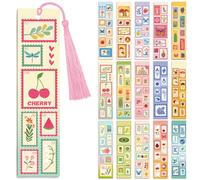 Peacoblue 30pcs UV DTF Bookmarks Wraps Transfer Stickers Stamps for Women Men Reading, Waterproof Bookmarkers Decal(No Blank Bookmarks) for Acrylic Plastic Metal Blank Bookmark