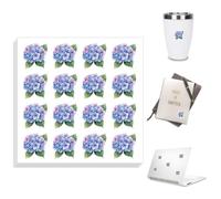Peacoblue 320pcs Waterproof Self-Adhesive Stickers 1.78 x 2 CM Hydrangea for Scrapbooking Planner Calendar Journaling Gift Decor Classroom Rewards Laptop, Fun Vinyl Stickers for Students Adult