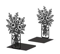 Peacoblue 4.7"x3.5"x7.1" Metal Bookends, Heavy Duty Book Ends for Shelves