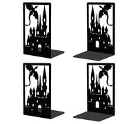 Peacoblue 4.7"x3.5"x7" Metal Bookends, Heavy Duty Book Ends for Shelves