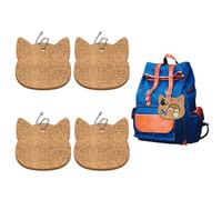 Peacoblue 4Pcs Cat Head Enamel Pin Holder Display Board Collection,Big Bag Charm Keychains, Backpack 11.9cm x 10.9cm, Pins Display Frame Organizer Storage to Show Unique Styles for Student Male Female