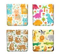 Peacoblue 4Pcs Small Leather Squeeze Coin Purse for Women-Animals and Plants Pattern Waterproof & Durable Change Pouch Mini Money Wallet,Best Gift for Adult