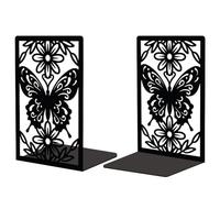 Peacoblue 5.3"x4.3"x7.9" Metal Bookends, Heavy Duty Book Ends for Shelves