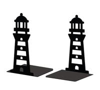 Peacoblue 5.3"x4.3"x7.9" Metal Bookends, Heavy Duty Book Ends for Shelves