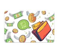 Peacoblue Bank Card Sticker Balance is 0 Credit Debit Card Custom Skin Cover Protector, 4 Styles Scratch-Proof Attractive Decal for Most Popular EBT Transportation Key Card