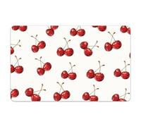 Peacoblue Bank Card Sticker Cherries Fruit Credit Debit Card Custom Skin Cover Protector, 4 Styles Waterproof Scratch-Proof and Attractive Decal for Most Popular EBT Transportation Key Card