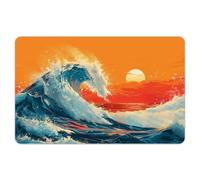 peacoblue Bank Card Sticker Colorful Sea Waves Credit Debit Card Custom Skin Cover Protector, 4 Styles Waterproof Scratch-Proof and Attractive Decal for Most Popular EBT Transportation Key Card