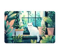 Peacoblue Bank Card Sticker Cute Windowsill Cat Credit Debit Card Custom Skin Cover Protector, 4 Styles Waterproof Scratch-Proof and Aesthetic Decal for Most Popular EBT Transportation Key Card