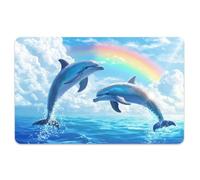 Peacoblue Bank Card Sticker Dolphins and Ocean Credit Debit Card Custom Skin Cover Protector, 4 Styles Waterproof Scratch-Proof and Attractive Decal for Most Popular EBT Transportation Key Card