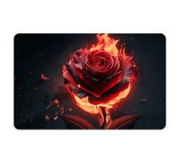 Peacoblue Bank Card Sticker Flame Rose Credit Debit Card Custom Skin Cover Protector, 4 Styles Scratch-Proof Attractive Decal for Most Popular EBT Transportation Key Card