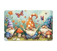 Peacoblue Bank Card Sticker Gnomes with Butterfly and Mushroom Credit Debit Card Custom Skin Cover Protector, 4 Styles Scratch-Proof and Attractive Decal for Most Popular EBT Transportation Key Card