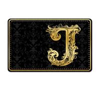 Peacoblue Bank Card Sticker Gold Letter J Credit Debit Card Custom Skin Cover Protector, 4 Styles Scratch-Proof Attractive Decal for Most Popular EBT Transportation Key Card