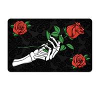 Peacoblue Bank Card Sticker Halloween Skull Hand with Rose Credit Debit Card Custom Skin Cover Protector, 4 Styles Scratch-Proof and Attractive Decal for Most Popular EBT Transportation Key Card