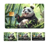 Peacoblue Bank Card Sticker Panda and Bamboo Forest Credit Debit Card Custom Skin Cover Protector, 4 Styles Waterproof Scratch-Proof and Attractive Decal for Most Popular EBT Transportation Key Card