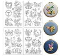 Peacoblue Beautiful Insects Stick and Stitch Embroidery Patterns