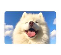 peacoblue Credit Debit Card Skin Sticker Cover Cute Samoyed Dog Head, Waterproof Scratch-Resistant and Attractive Card Decal Custom 4 Styles for Credit, Debit, Transportation Card
