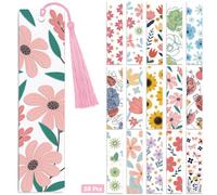 Peacoblue Flower and Butterflies Bookmark Wraps, UV DTF Transfer 30PCS