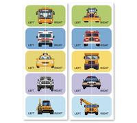 Peacoblue Front Model Shoe Stickers for Kids Left Right 100PCS