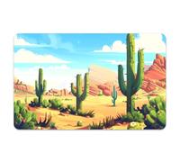 Peacoblue Gold Bank Card Sticker Desert Cactus Credit Debit Card Custom Skin Cover Protector, 4 Styles Waterproof Scratch-Proof and Attractive Decal for Most Popular EBT Transportation Key Card