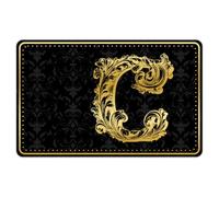 Peacoblue Gold Bank Card Sticker Gold Letter C Credit Debit Card Custom Skin Cover Protector, 4 Styles Waterproof Scratch-Proof and Attractive Decal for Most Popular EBT Transportation Key Card