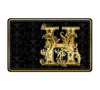 peacoblue Gold Bank Card Sticker Gold Letter H Credit Debit Card Custom Skin Cover Protector, 4 Styles Waterproof Scratch-Proof and Attractive Decal for Most Popular EBT Transportation Key Card
