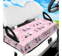 peacoblue Golf Cart Seat Covers Towel Dog Paw Print with Bone 100% Microfiber 51"x31" Golf Cart Seat Blanket Cushions Universal Fit for Club Car EZGO Yamaha Precedent 2-Seat Golf Carts
