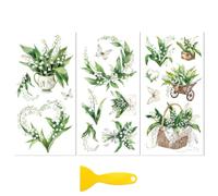 Peacoblue Lily of The Valley Rub On Transfers for Furniture Craft 6"x12"