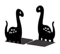 Peacoblue Metal Book Ends Stopper Holder Stand for Shelves Decorative, 12x9x17.8cm Modern Creative Heavy Duty Study Bookends Stoppers Holder Stand for Desk Shelf, 1 Pair (Dinosaur)