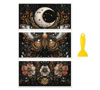 Peacoblue Moon and Butterfly Rub On Transfers for Furniture Craft 6"x12"