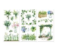 Peacoblue Rub on Transfer Decals for Furniture Crafts Decor Vases and Plants 6"x12", 3Pcs Waterproof UV DTF Transfer Sticker for Dresser Lingerie Chests Drawer Glass Porcelain Wood Plastic