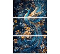 Peacoblue Rub on Transfer Sticker for Furniture Crafts Decor 6"x12" Elegant Phoenix, 3Pcs Waterproof UV DTF Transfer for Lingerie Chests Drawer Dresser Glass Porcelain Wood Plastic