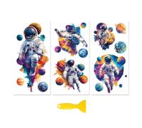 Peacoblue Rub on Transfers for Crafts 3Pcs Astronaut and Universe 15cmx30cm, UV DTF Waterproof Furniture Transfer for Chest of Drawer Dresser Porcelain Wood Glass Plastic
