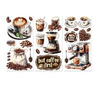 Peacoblue Rub on Transfers for Crafts 3Pcs But Coffee First 15cmx30cm, UV DTF Waterproof Furniture Transfer for Chest of Drawer Dresser Glass Porcelain Wood Plastic