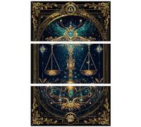 Peacoblue Rub on Transfers for Crafts 3Pcs Libra 15cmx30cm, UV DTF Waterproof Furniture Transfer for Chest of Drawer Dresser Glass Porcelain Wood Plastic