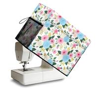 peacoblue Sewing Machine Cover with Storage Pockets,Rose Flower Sewing Machine Dust Covers for Standard Machines,Protective & Decorative Sewing Machine Case