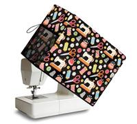 Peacoblue Sewing Machine Cover with Storage Pockets,Sewing Elements Sewing Machine Dust Covers for Standard Machines,Protective & Decorative Sewing Machine Case