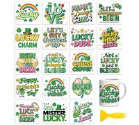 Peacoblue St. Patrick's Words Rub On Transfers for Craft, Transfer Sticker